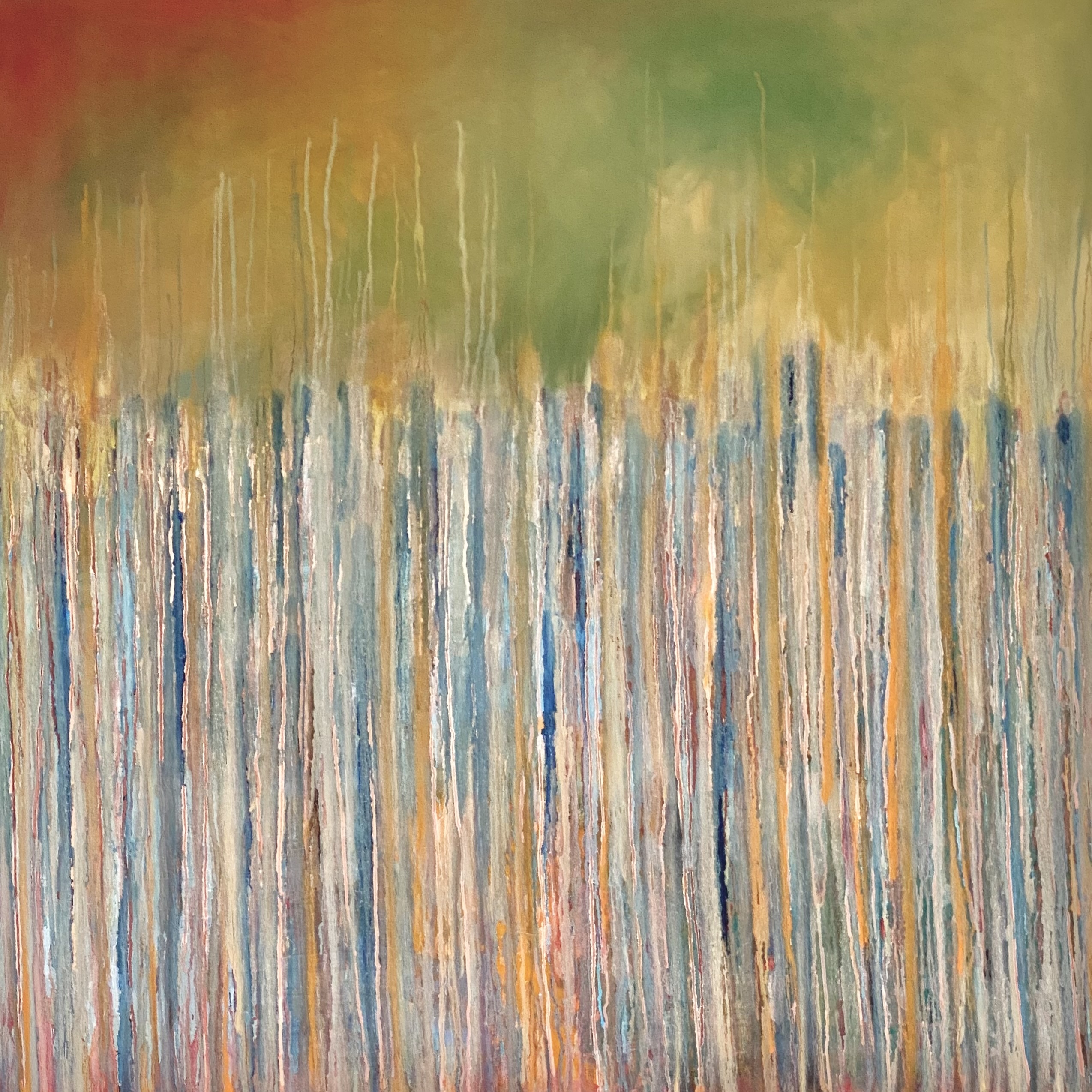 „Nothing is, yet everything appears“, oil on canvas, 100x100cm, 2023 „Nothing is, yet everything appears“, oil on canvas, 100x100cm, 2023