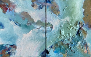 „Birth of the Stars“, oil on canvas, 48x30cm, 2023