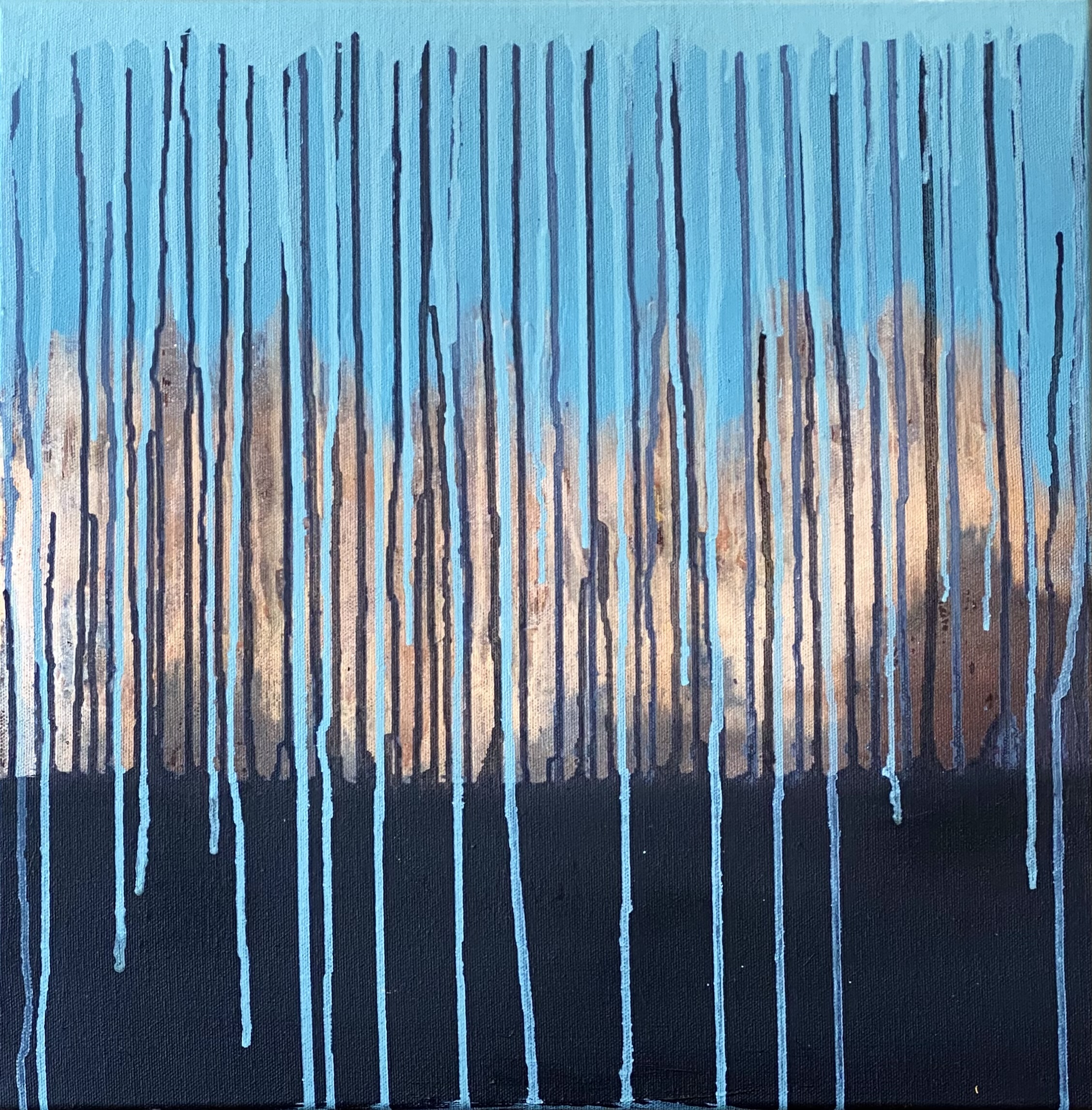 CAUTION JUST PAINTED: Sunset, oli on canvas, 40x40cm, 2023 CAUTION JUST PAINTED: Sunset, oli on canvas, 40x40cm, 2023