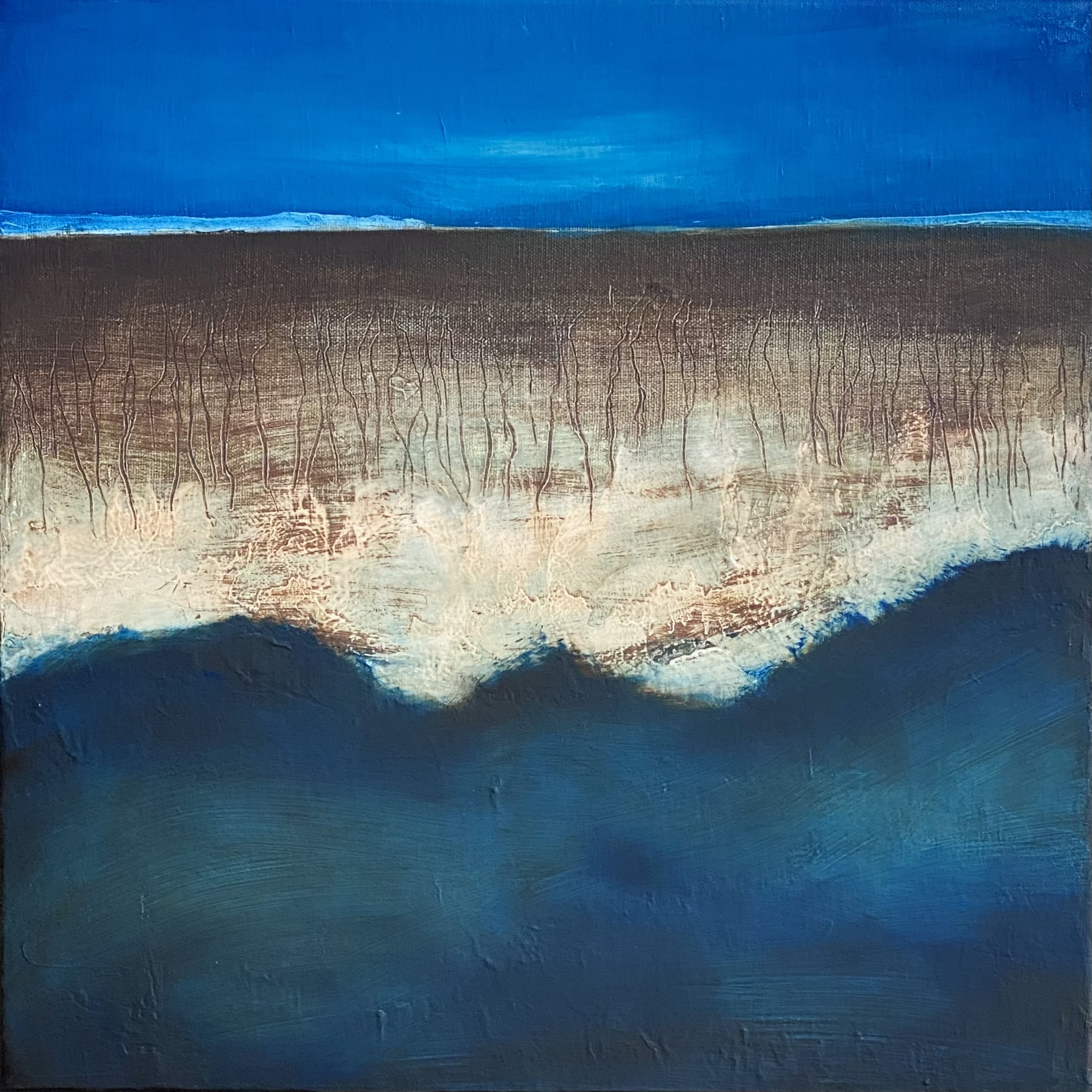 „Tide“, oil on canvas, 40x40cm, 2023 „Tide“, oil on canvas, 40x40cm, 2023