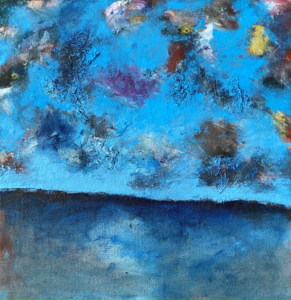 „Sky is the limit” oil on canvas/plywood, 52x50cm, 2025